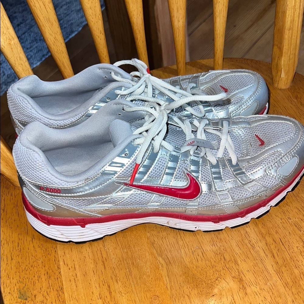 Nike P-6000 Shoes Sneakers Shoes Metallic Silver/Flat Silver CD6404-024 US 10.5